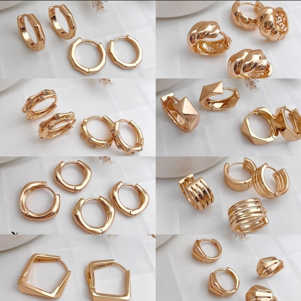 گوشواره حلقه ای  ژوپینگ ضد حساسیت رنگ ثابت