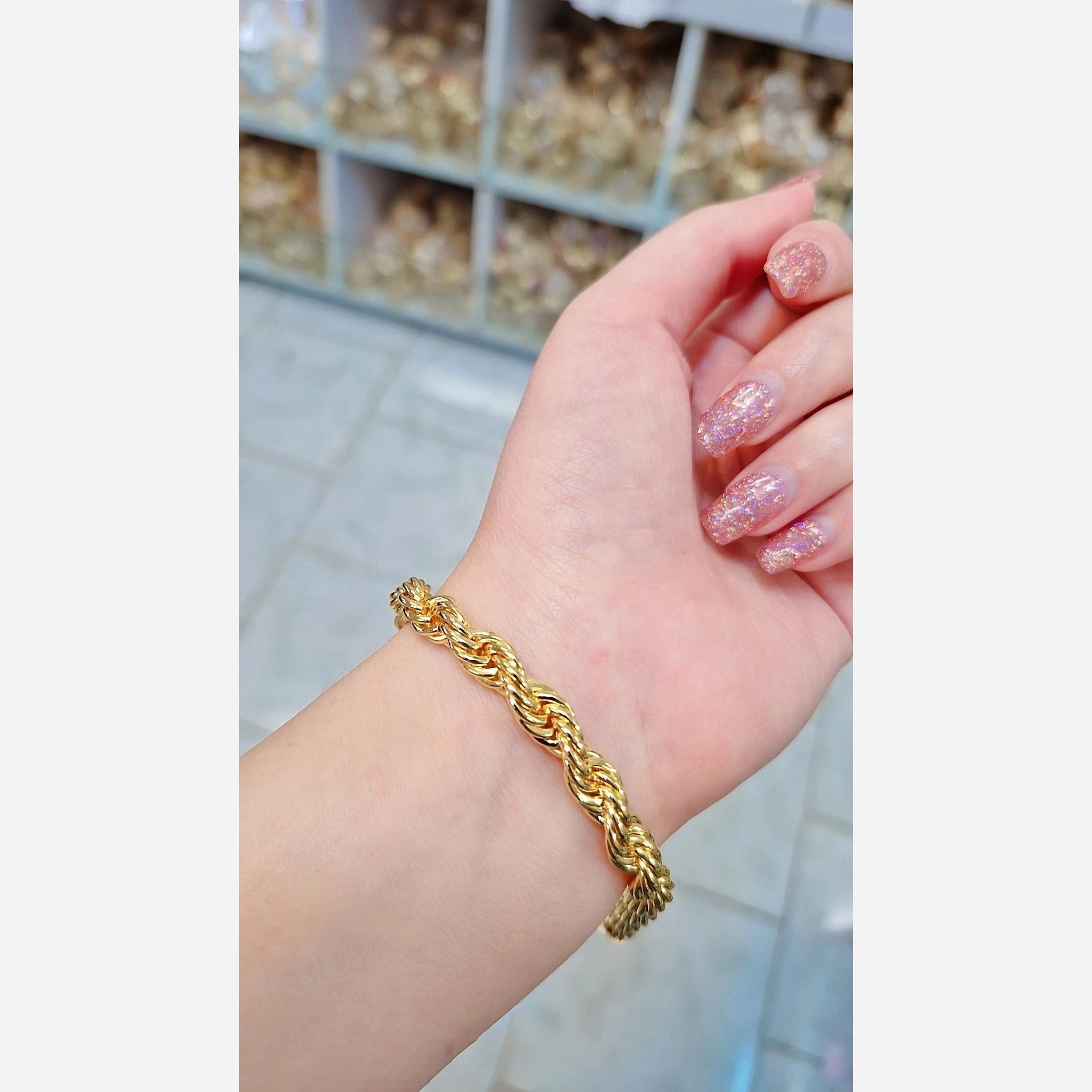 دستبند طنابی زنانه رنگ ثابت