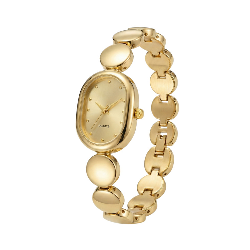 ساعت مچی عقربه‌ای کوارتز زنانه مدل مینیمال هندسی کد BK002