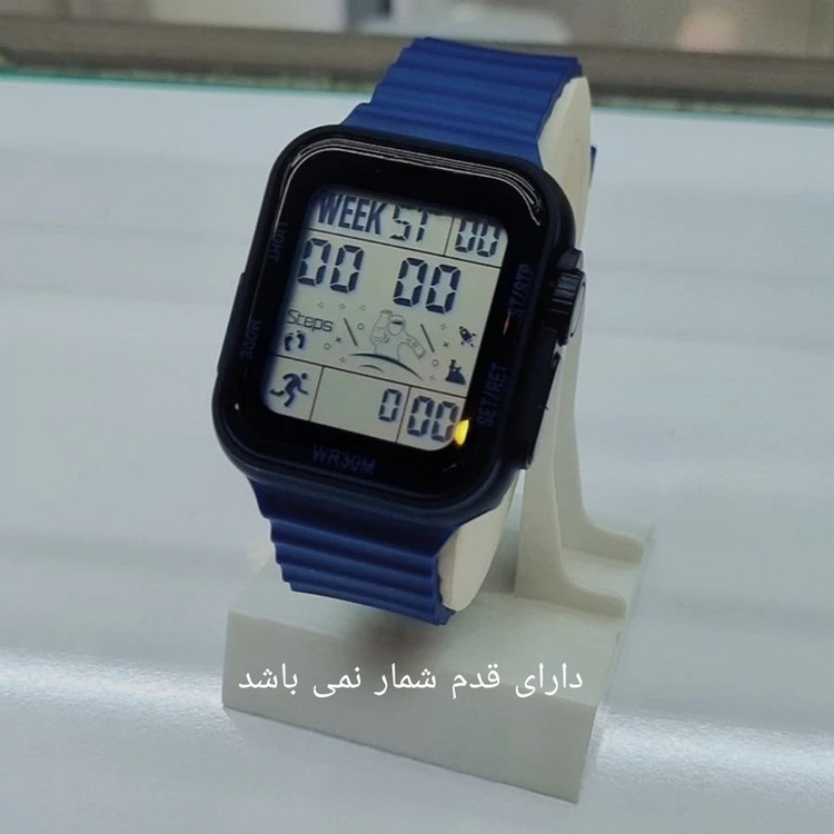 ساعت مچی دیجیتال مدل اسپرت تک زمانه کرنوگراف بند پیو ضد آب استخری کد B2