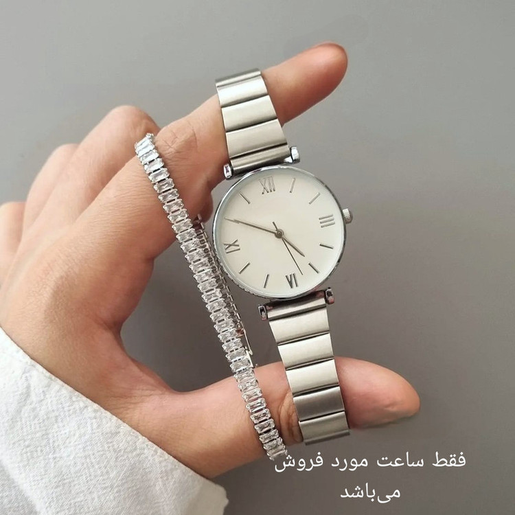 ساعت مچی عقربه ای زنانه مدل کوارتز کلاسیک بند استیل طرح شبکه ای کد ۲.۳