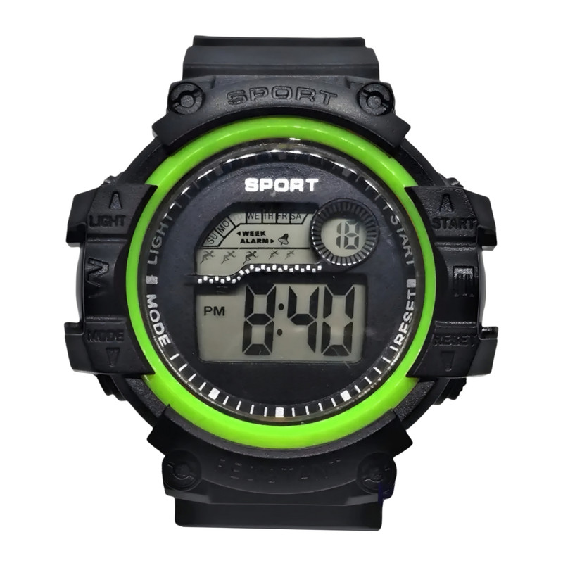 ساعت مچی دیجیتال مدل تک زمانه بند پیو کرنومتر دار کد a1