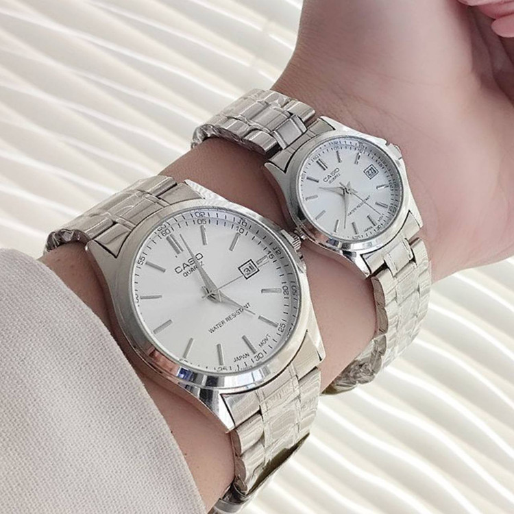 ساعت زنانه تاریخدار مارک CASIO موتور ژاپن و ضد اب در 7 طرح و رنگ مختلف