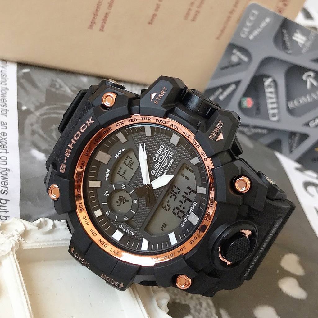 ساعت جیشاک دو زمانه های کپی حک مارک روی بدنه و قفل و بند مارکGshock کد L99270