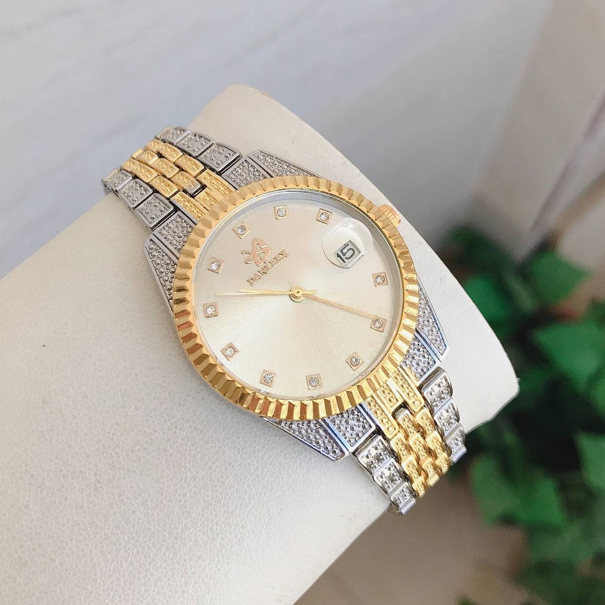 ساعت زنانه استیل مارک معروف DANLEEX رنگ ثابت و ضد حساسیت کد L175605
