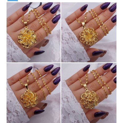پلاک و زنجیر زنانه برند معتبر city gold رنگ ثابت