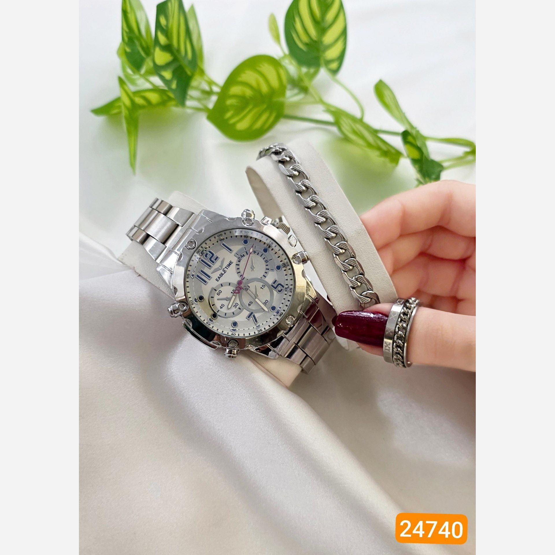 ست مردانه ساعت مچی ست کادویی کد 740