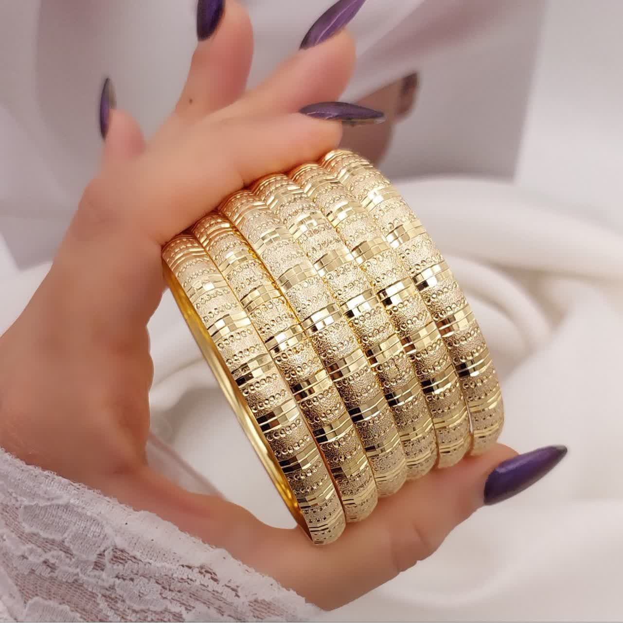 النگو زنانه طلا روس اصل پک سه عددی 7 میل