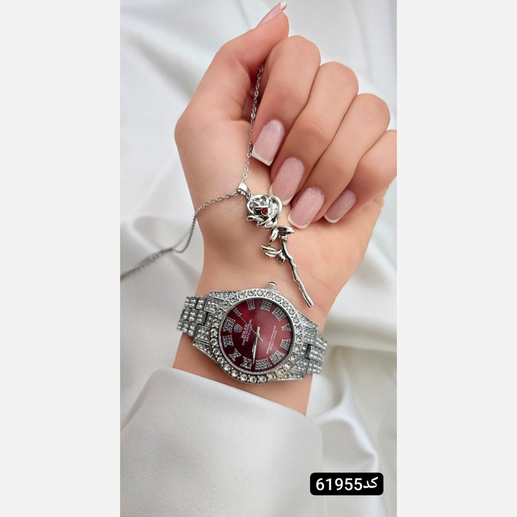 ست دخترانه ساعت و پلاک زنجیر