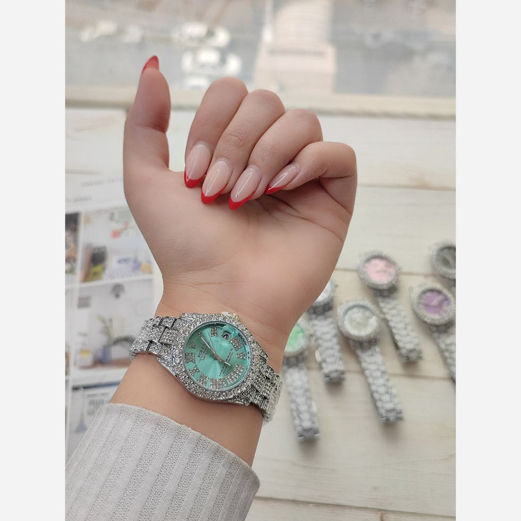 ساعت مچی دخترانه رولکس پر نگین کد 855 جدید