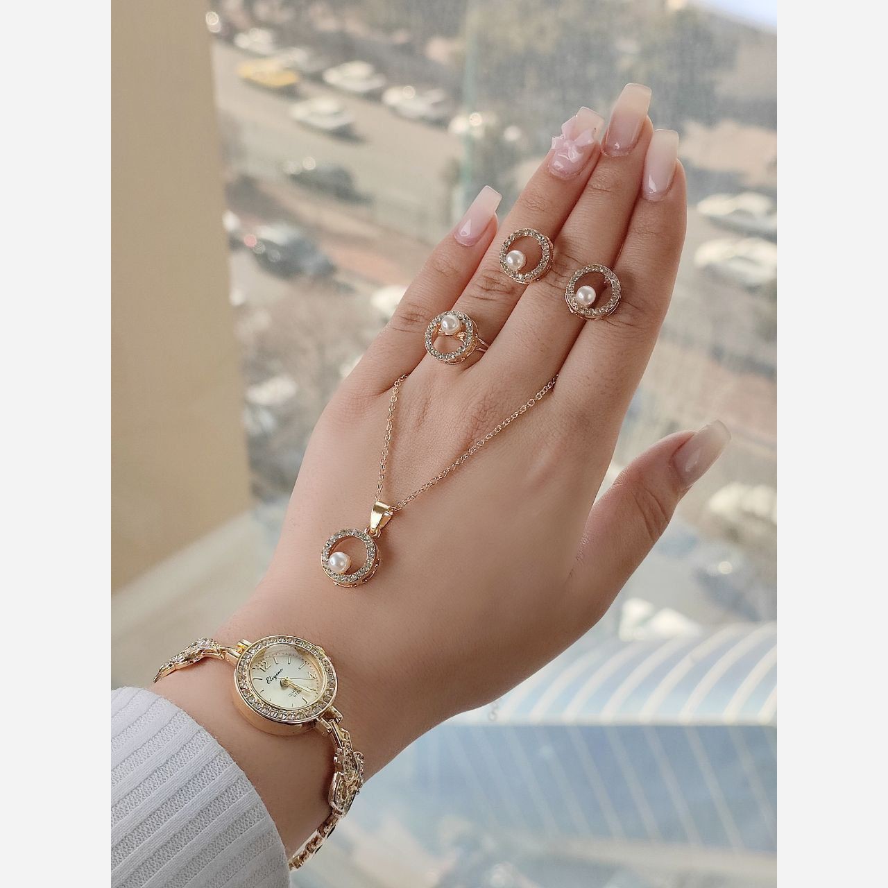 ست دخترانه ست کادویی ساعت و کد 745 حدید