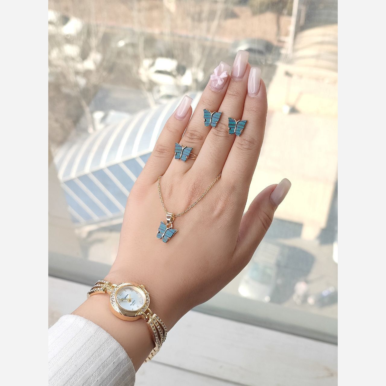 ست دخترانه ست کادویی ساعت و کد 745 حدید