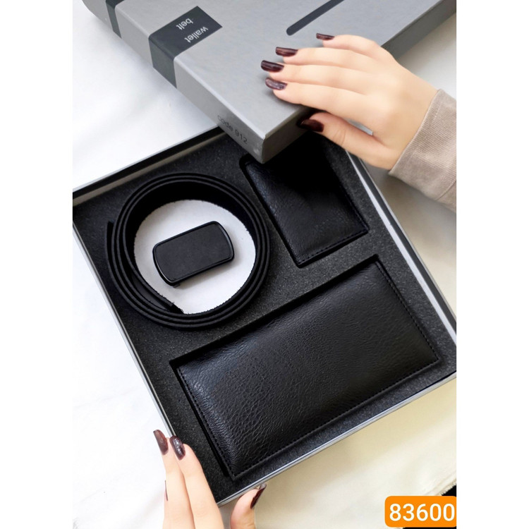 ست کیف پول و کمربند مردانه کد 73 ع