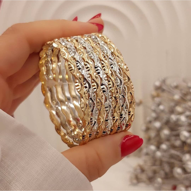 النگو زنانه طلا روس پک هفت عددی کد 305
