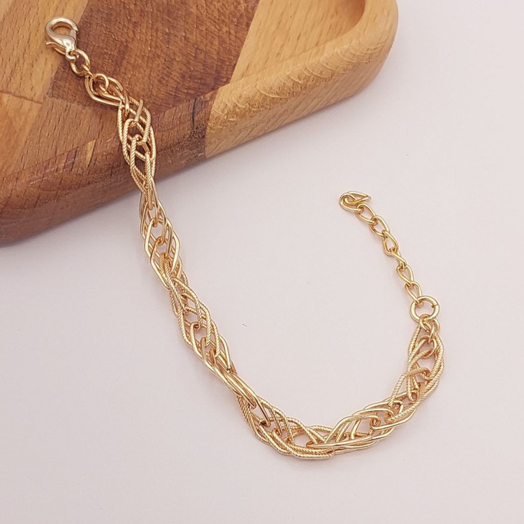 دستبند استیل زنانه رنگ ثابت آبکاری قوی کیفیت عالی کد 185ع دوام رنگ بالا