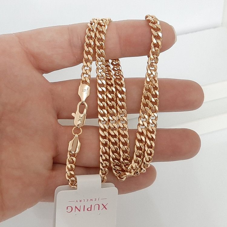 زنجیر کارتیر ژوپینگ کاملا رنگ ثابت با آبکاری طلا و مناسب استفاده مدام ورق بزنید لطفا