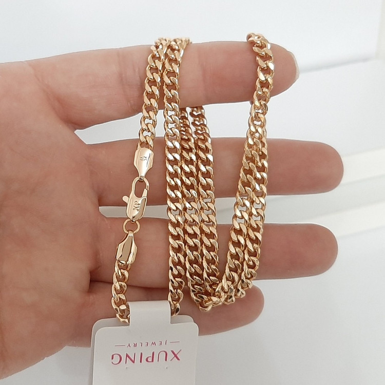 زنجیر کارتیر ژوپینگ کاملا رنگ ثابت با آبکاری طلا و مناسب استفاده مدام ورق بزنید لطفا