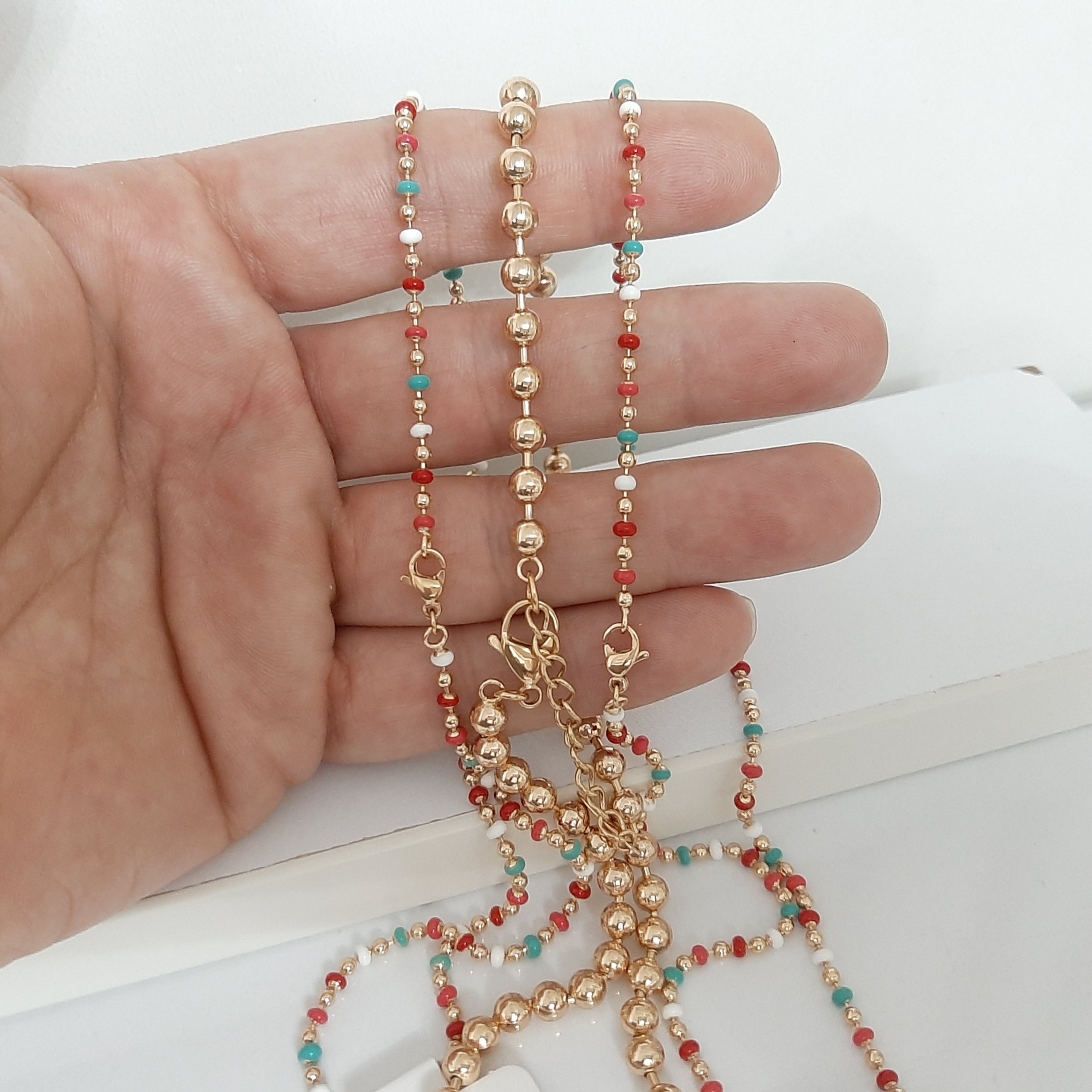 گردنبند ژوپینگ کاملا رنگ ثابت با آبکاری طلا ورق بزنید و توضیحات رو بخونید لطفا