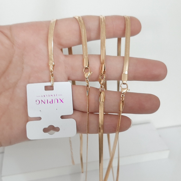 گردنبند ماری ژوپینگ کاملا رنگ ثابت با آبکاری طلا و استفاده مدام ورق بزنید لطفا