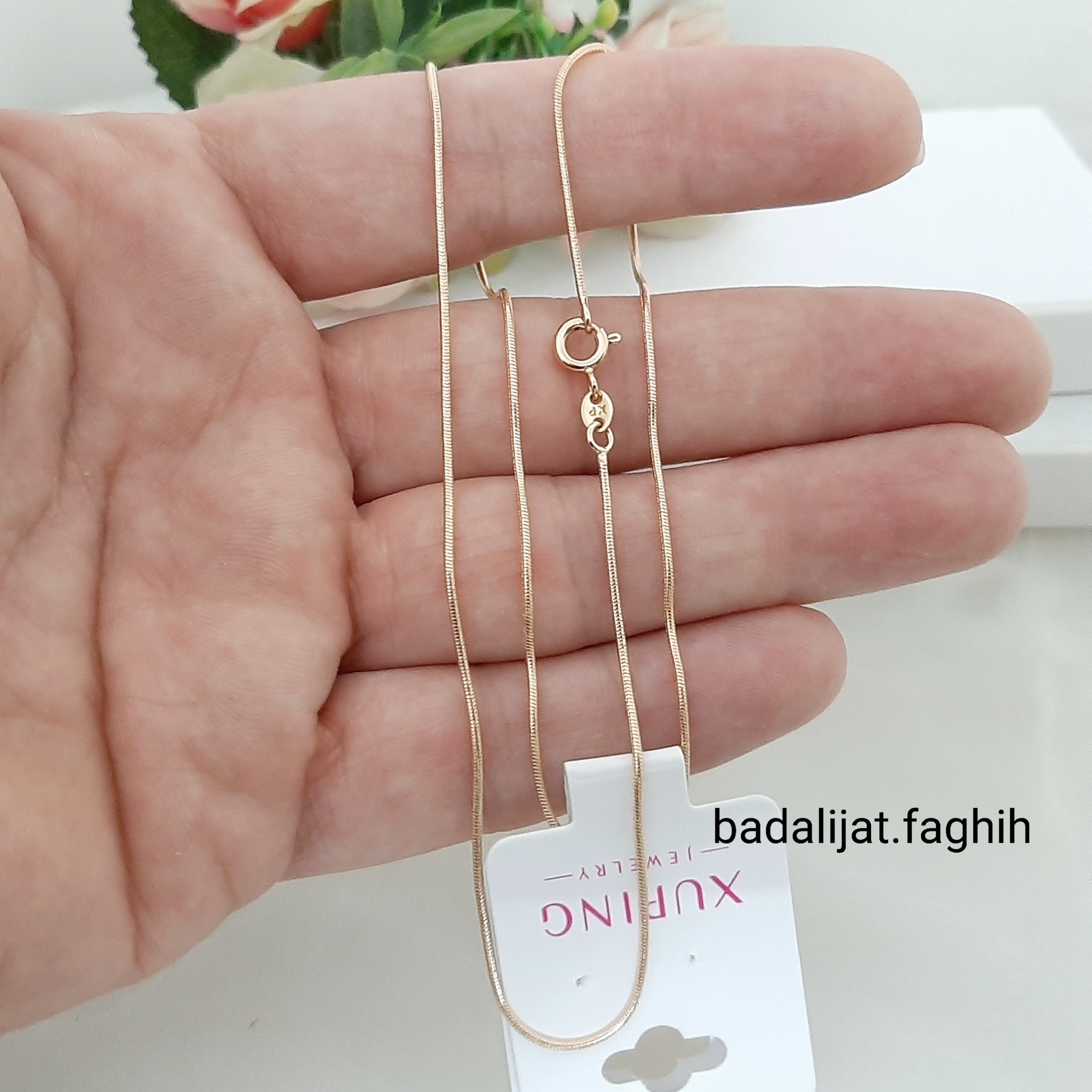 زنجیر ماری برند ژوپینگ بسیار شیک و پرطرفدار حک خورده و کاملا رنگ ثابت
