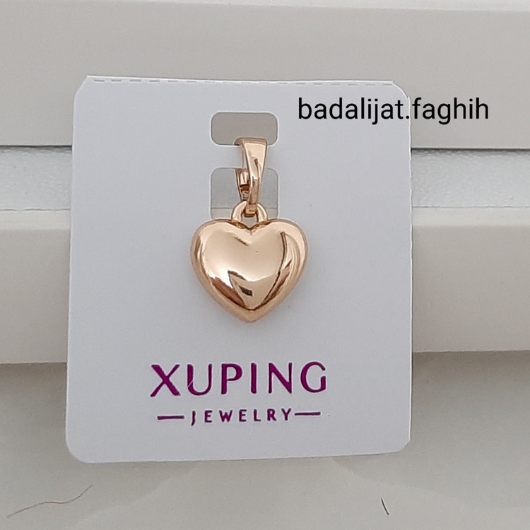 پلاک زنجیر ژوپینگ قلب دورویه برند حک خورده کاملا رنگ ثابت ورق بزنید لطفا