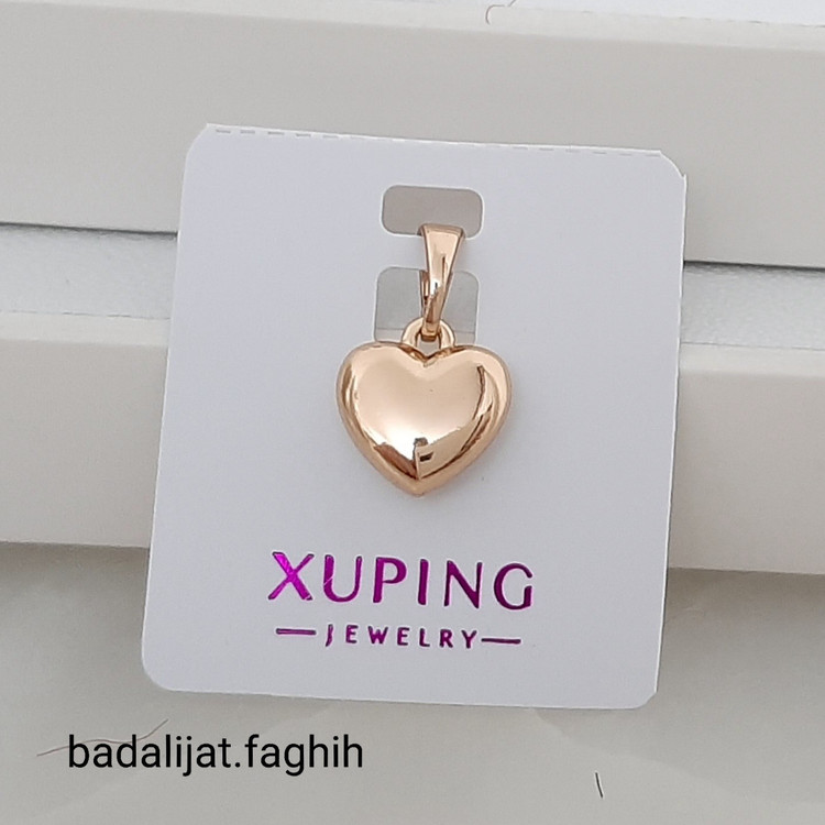 پلاک زنجیر ژوپینگ قلب دورویه برند حک خورده کاملا رنگ ثابت ورق بزنید لطفا