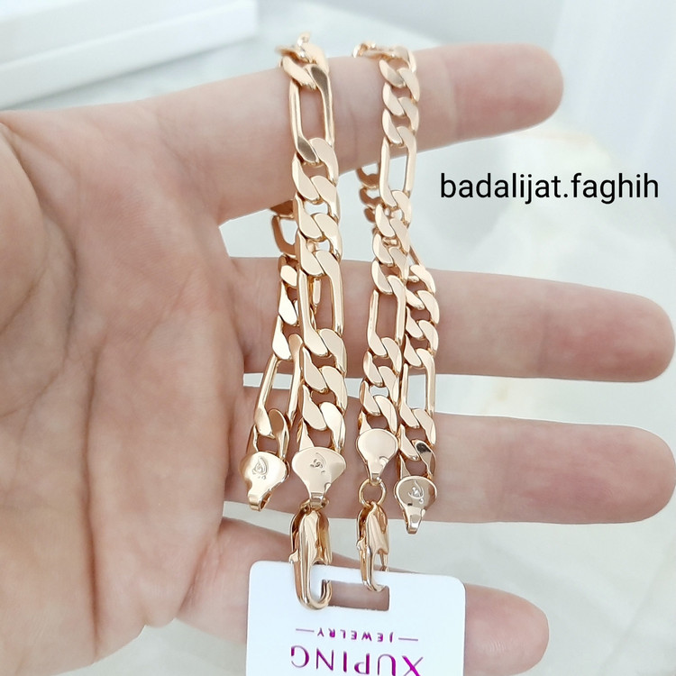 دستبند ژوپینگ فیگارو در دو پهنا حک خورده با آبکاری طلا و کاملا رنگ ثابت ورق بزنید و توضیحات رو بخونید لطفا