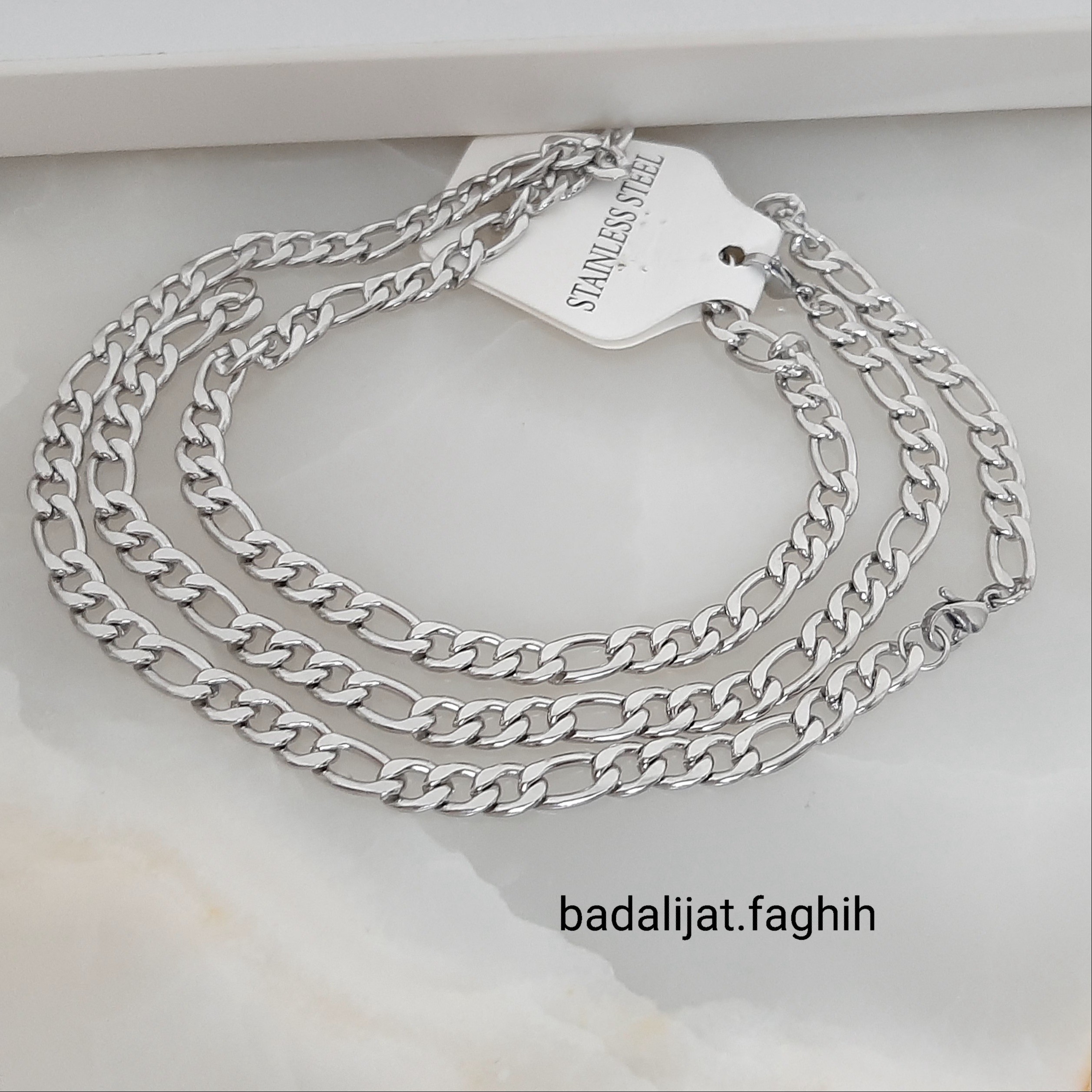 سرویس مردونه فیگارو استیل بسیار با کیفیت و کاملا رنگ ثابت طول 60 یانت و پهنا 6 میل