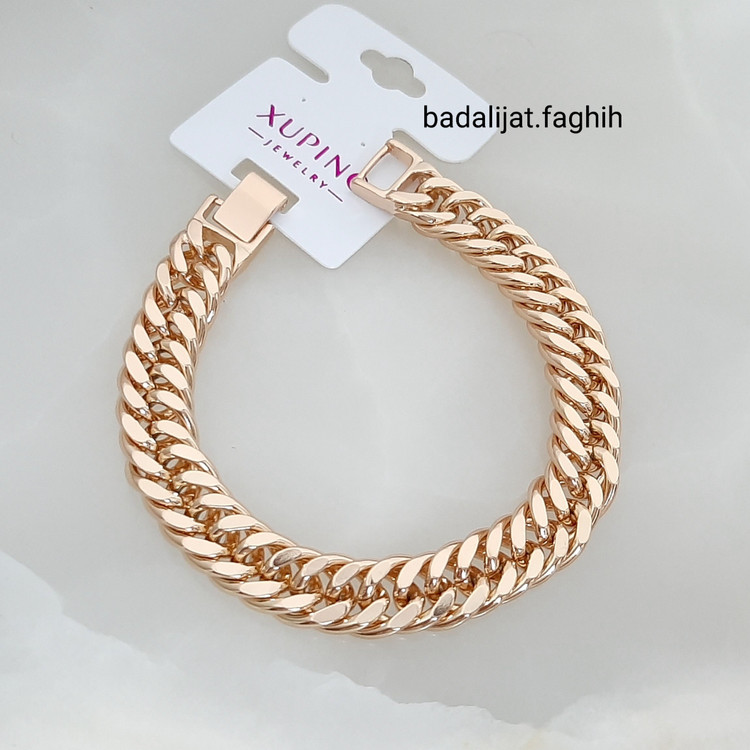دستبند ژوپینگ رنک ثابت با آبکاری طلا و مناسب استفاده مدام ورق بزنید لطفا
