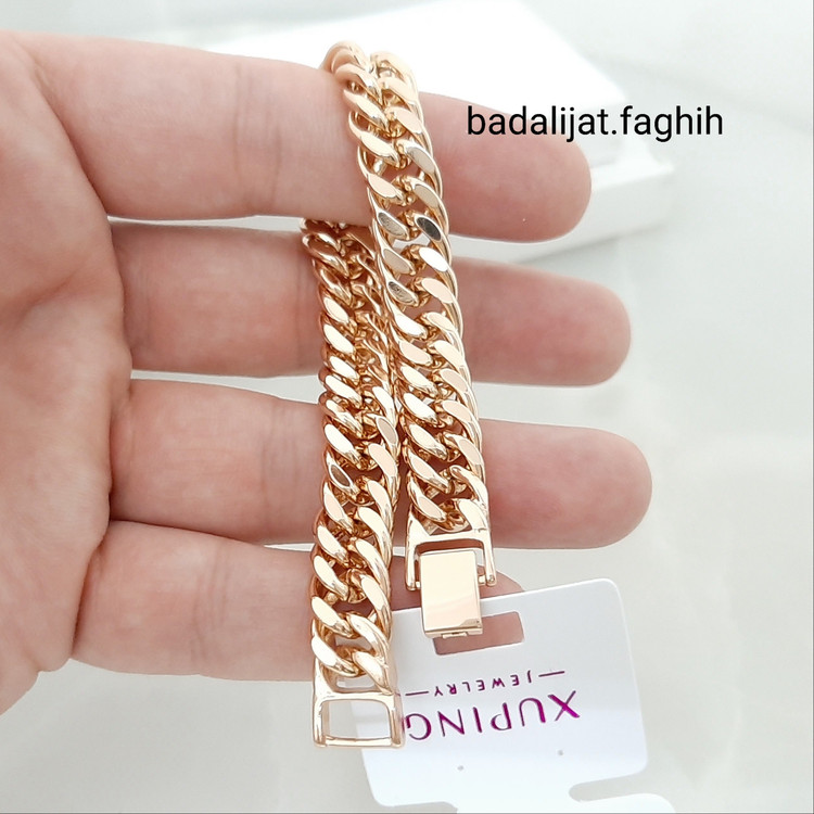 دستبند ژوپینگ رنک ثابت با آبکاری طلا و مناسب استفاده مدام ورق بزنید لطفا