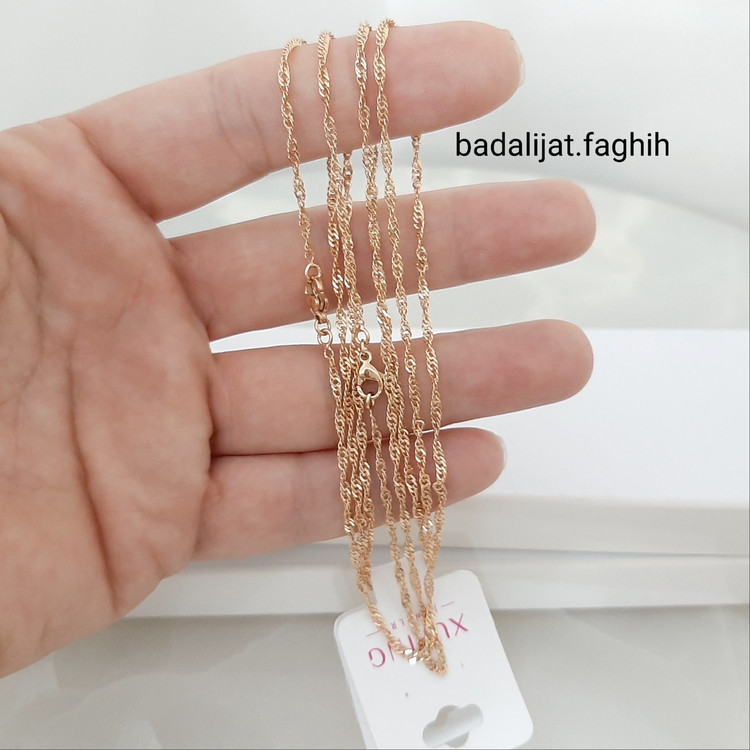 زنجیر ژوپینگ کاملا رنگ ثابت طرح دیسکو با آبکاری و مناسب استفاده مدام ورق بزنید لطفا