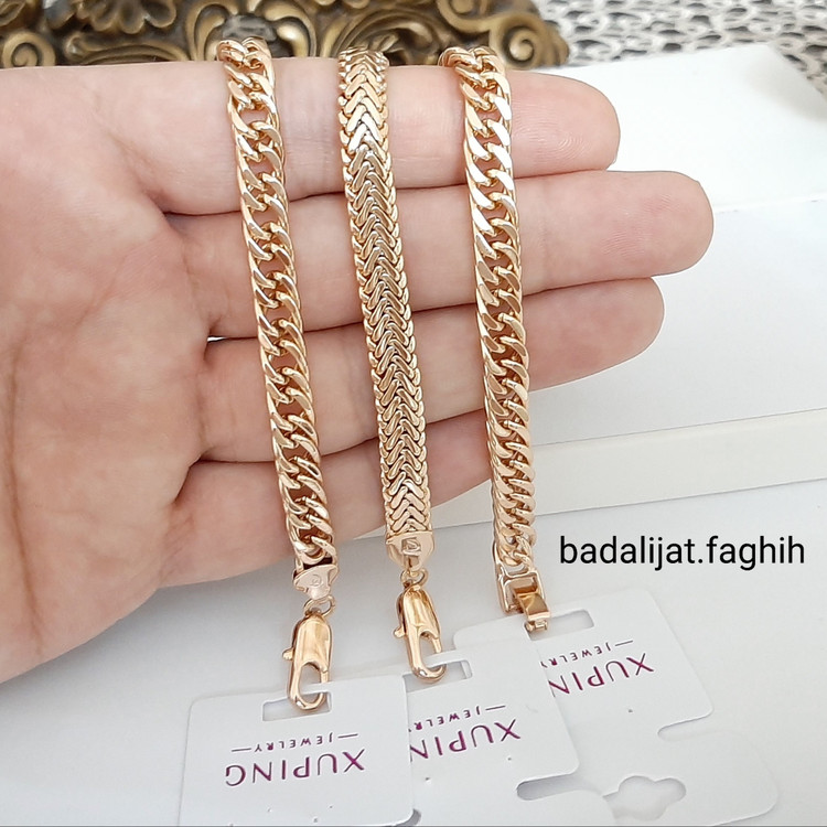 دستبند ژوپینگ رنگ ثابت کارتیر در 3 مدل حک خورده با آبکاری طلا ورق بزنید لطفا