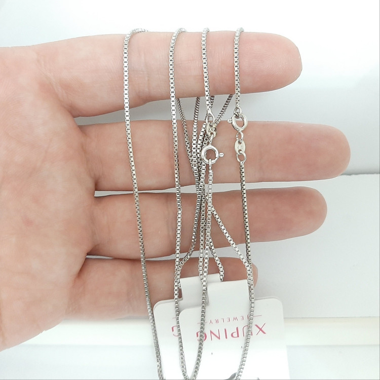 زنجیر ژوپینگ حک خورده کاملا رنگ ثابت با آبکاری طلا سفید ورق بزنید لطفا