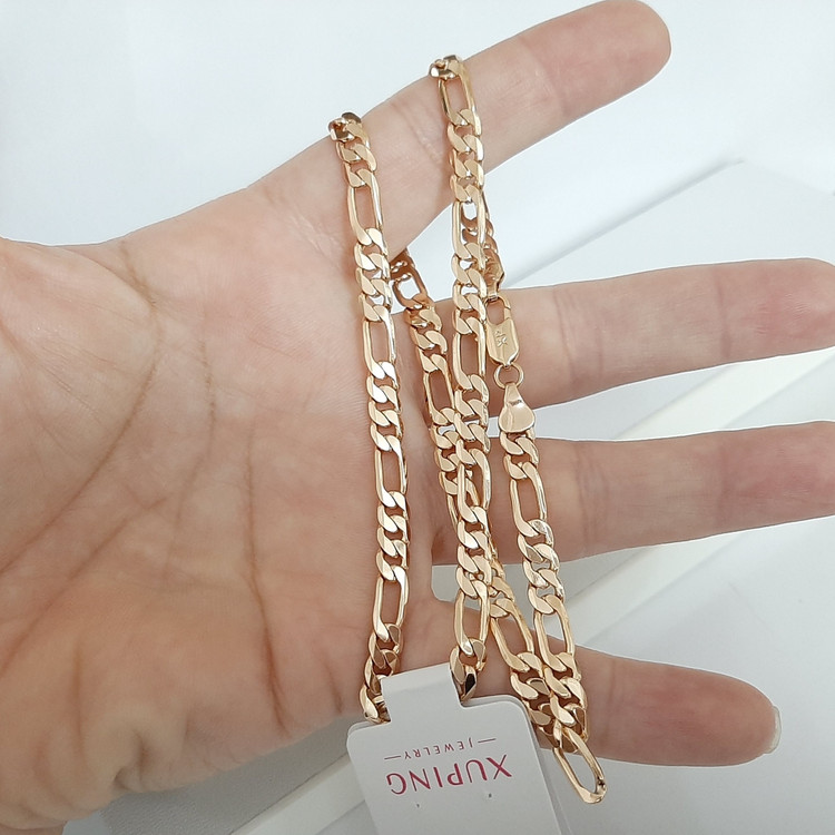 گردنبند ژوپینگ طرح فیگارو کاملا رنگ ثابت با آبکاری طلا ورق بزنید لطفا