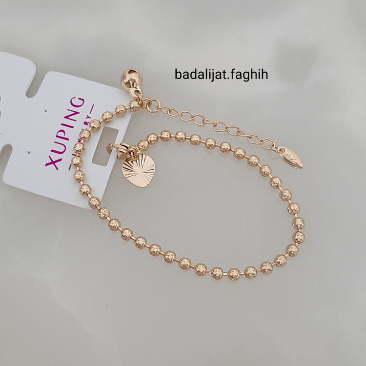 دستبند ژوپینگ توپی بسیار پرطرفدار و شیک و کاملا رنگ ثابت و آبکاری طلا شده