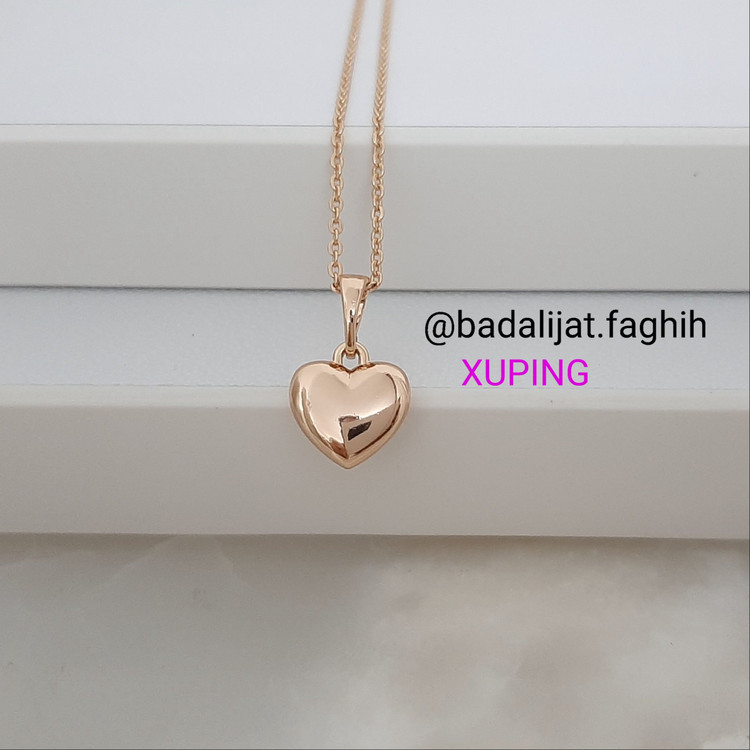پلاک ژوپینگ قلب در دو سایز کاملا رنگ ثابت و آبکاری طلا شده