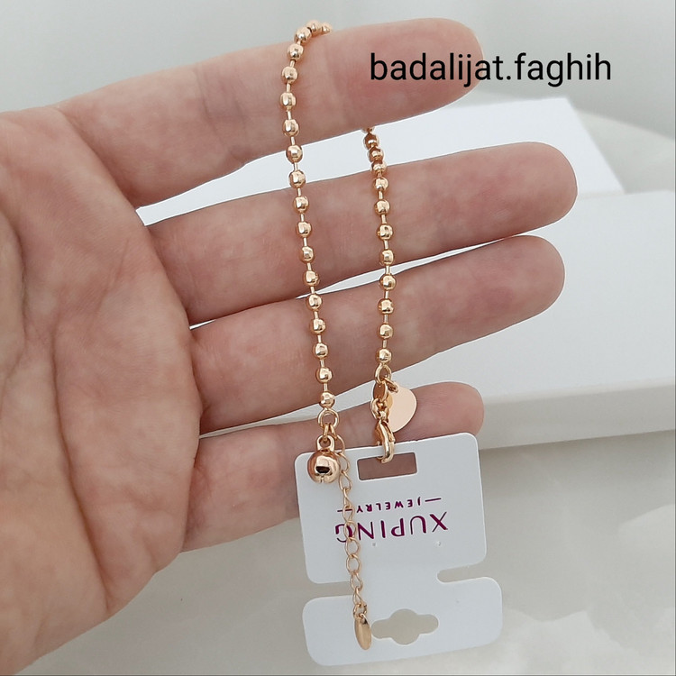 دستبند ژوپینگ کاملا رنگ ثابت و آبکاری طلا ورق بزنید