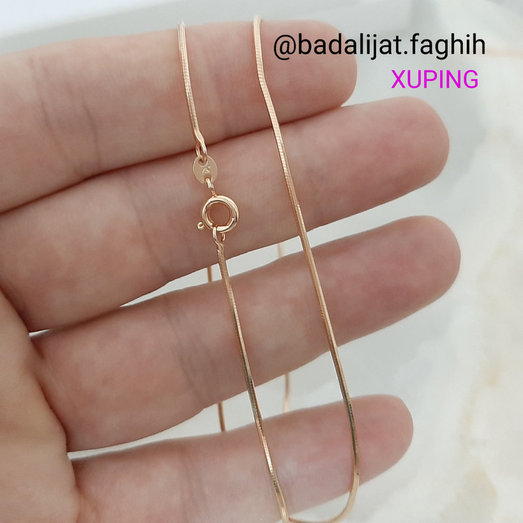 زنجیر ماری ژوپینگ کاملا رنگ ثابت و آبکاری طلا ورق بزنید لطفا