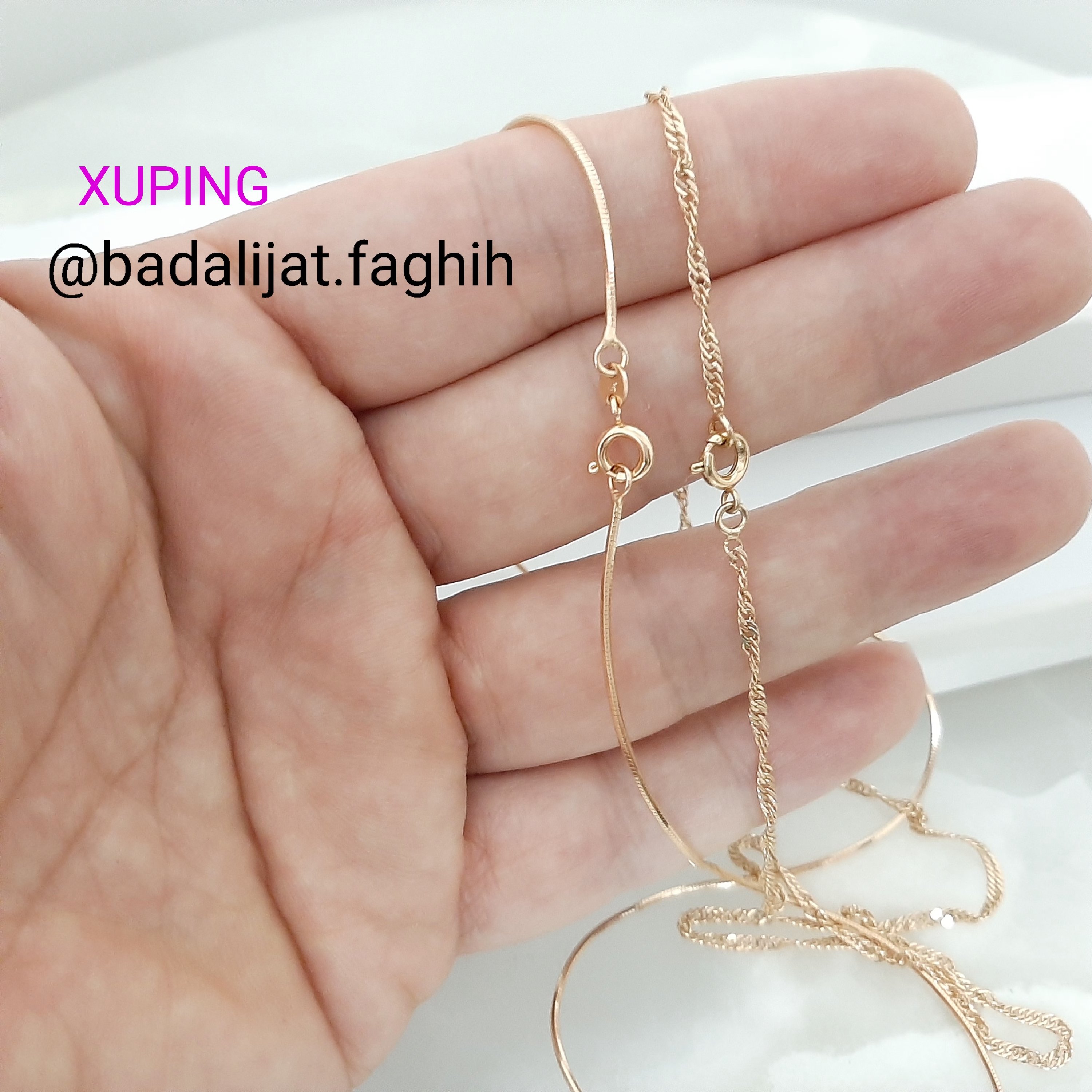 زنجیر ژوپینگ دیسکو کاملا رنگ ثابت با آبکاری طلا ورق بزنید لطفا