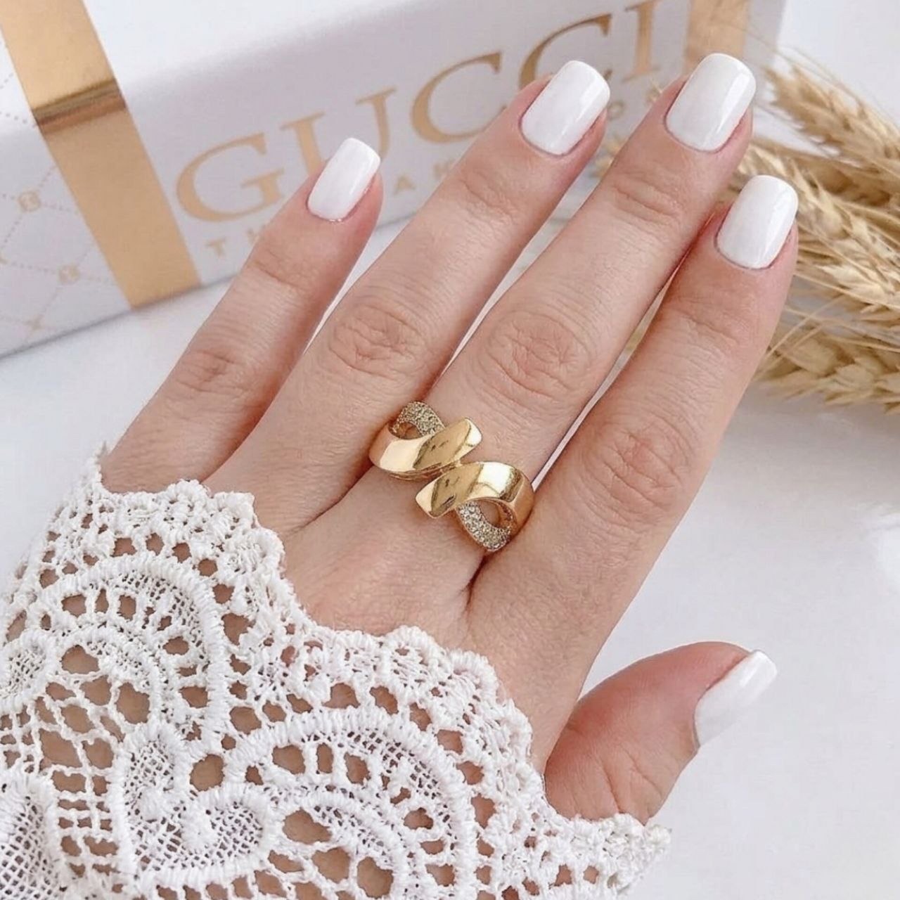 انگشتر زنانه و دخترانه مشابه طلا طرح طلا مارک ژوپینگ xuping ارسال رایگان