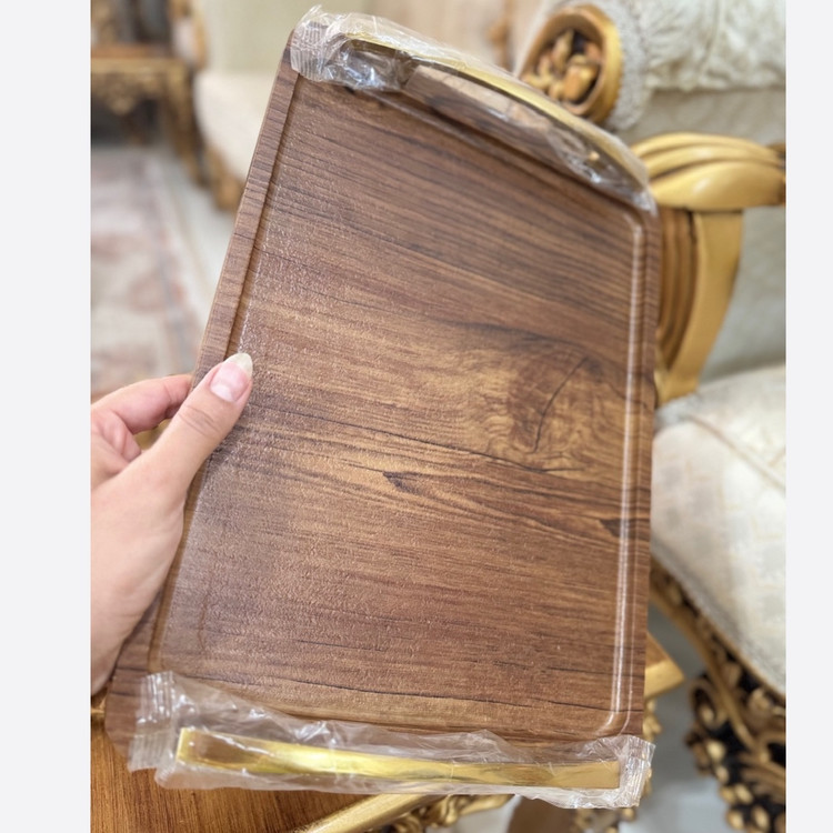 سینی سرو و پذیرایی طرح چوبی زیبای ضدآب روکش چوبی ارسال رایگان