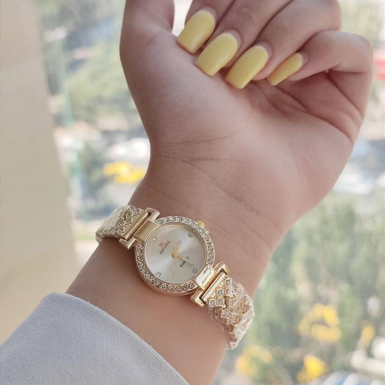 ساعت زنانه و دخترانه ظریف فول نگین مارک چنل Chanel ارسال رایگان