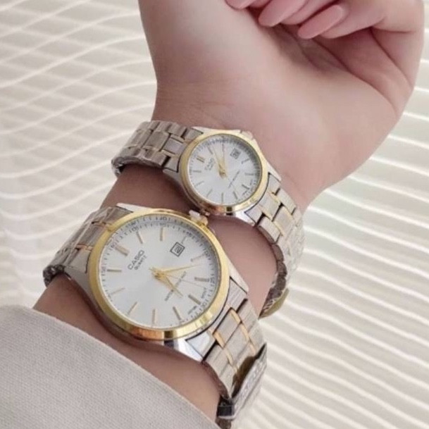 ساعت زنانه و مردانه قیمت تک کاسیو استیل تاریخ دار موتور ژاپن مارک معروف CASIO نمونه درجه یک ارسال رایگان