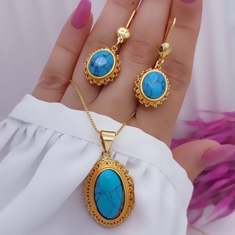 نیمست فیروزه اصل بیضی شکل