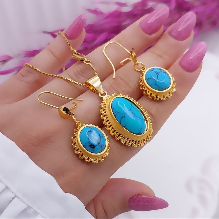 نیمست فیروزه اصل بیضی شکل