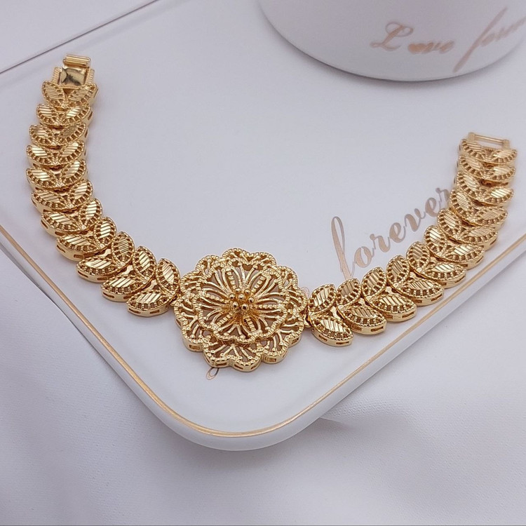 دستبند طرح گندمی مشابه طلا