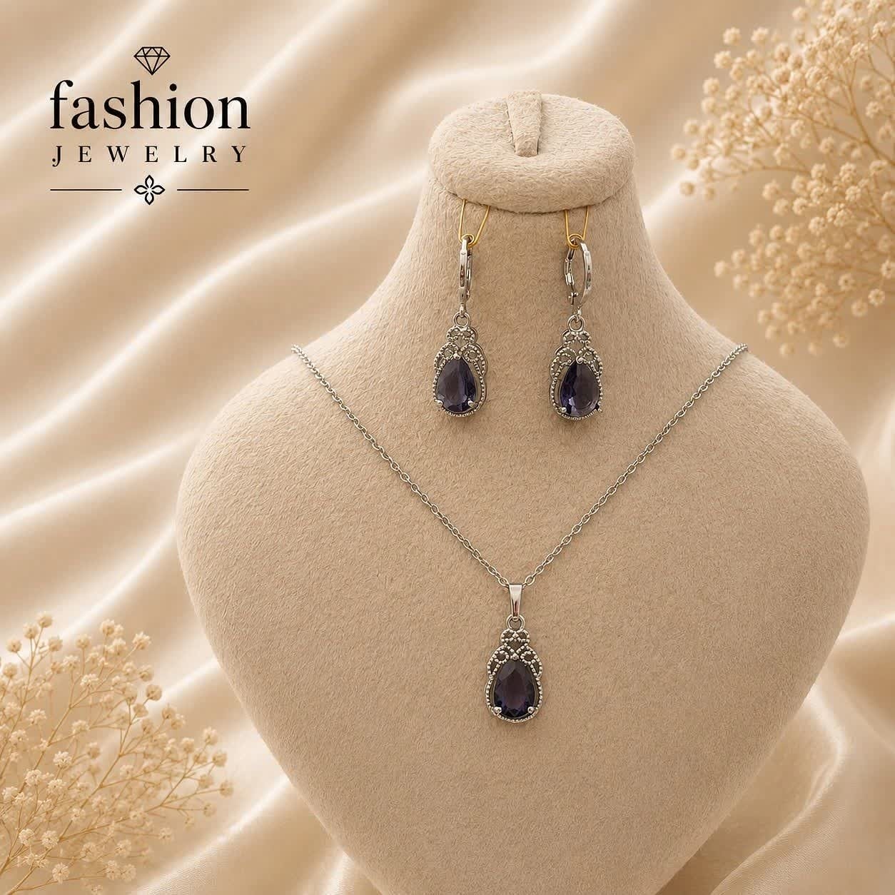 نیم ست برند fashion jewelry