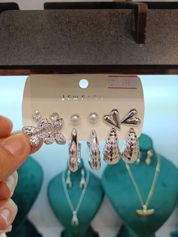 گوشواره پک اصل آب نقره گوانجو1