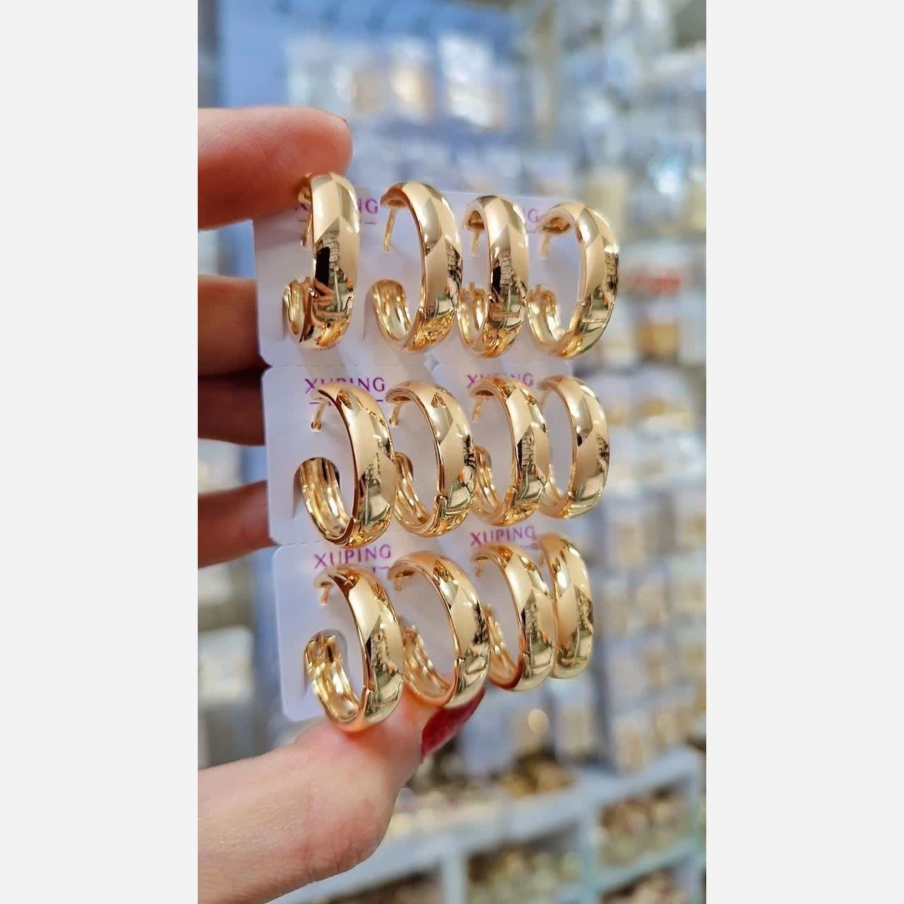 گوشواره حلقه ای ژوپینگ رنگ ثابت تضمینی جدید ضد حساسیت