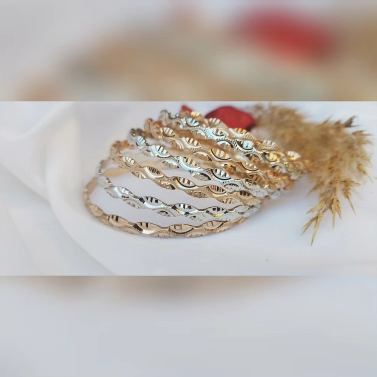 النگو طلاروس اصل 7 عددی دورنگ رنگ ثابت 5سال گارانتی